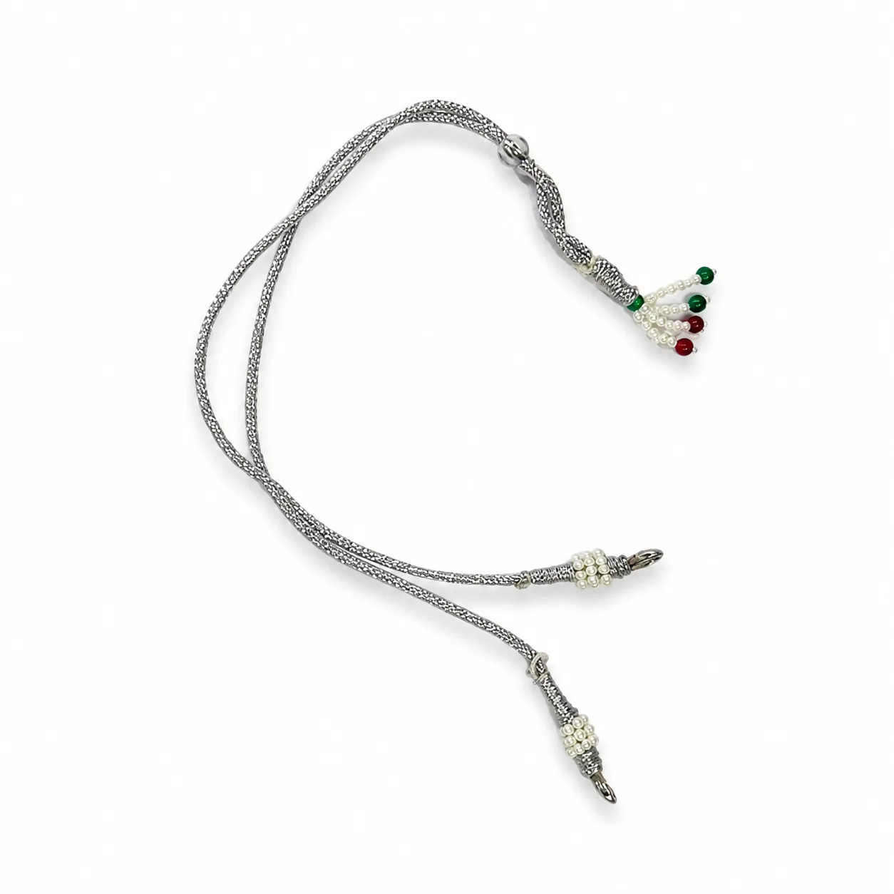 Silver-tone decorative jewellery dori